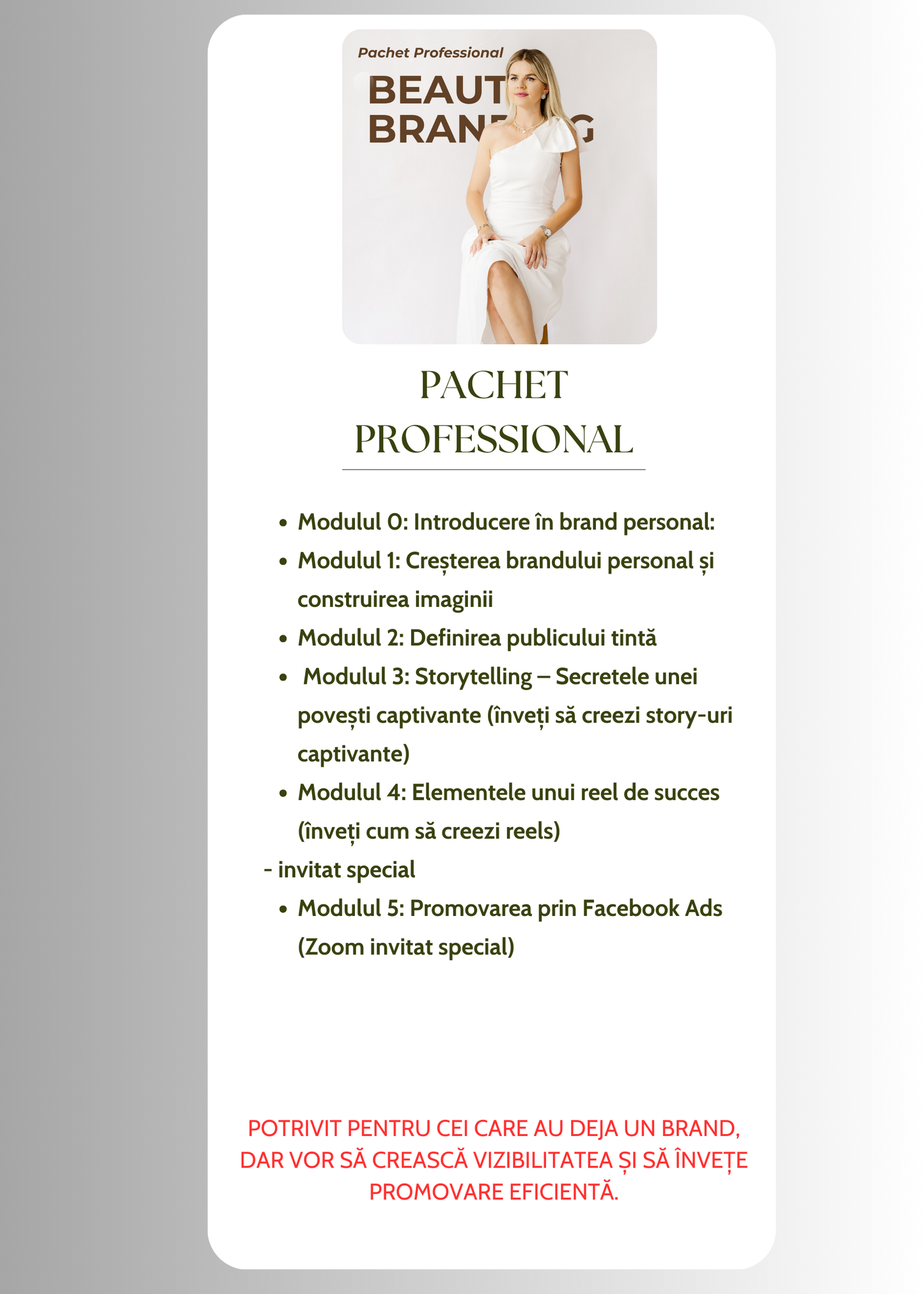 Pachet PROFESSIONAL - BEAUTY BRANDING 1.0