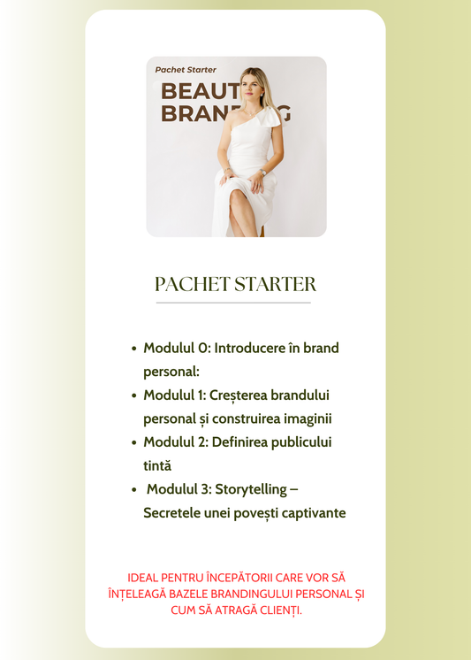 Pachet START - BEAUTY BRANDING 1.0